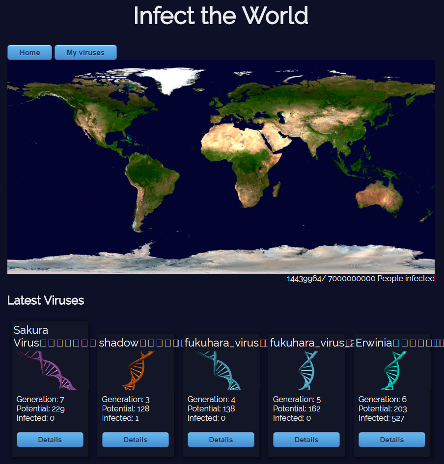 Infect the World トップページ